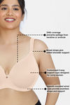 Zivame True Curv Padded Wired 3/4Th Coverage T-Shirt Bra - Toasted Almond — thumbnail 5